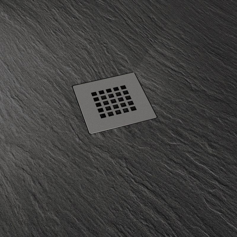 Piatto Doccia in Pietra 80x140 cm Pedrinelli Ardesia Stone Side Grigio Scuro