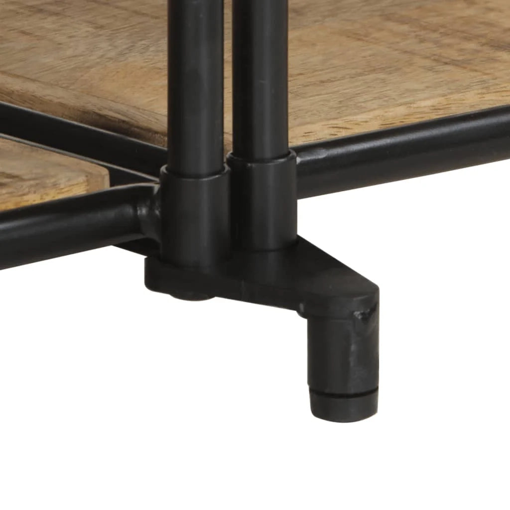 Mobile porta TV dal design industriale con ampio spazio di archiviazione 160 x 42 x 40 cm legno massello marrone 02_0057615