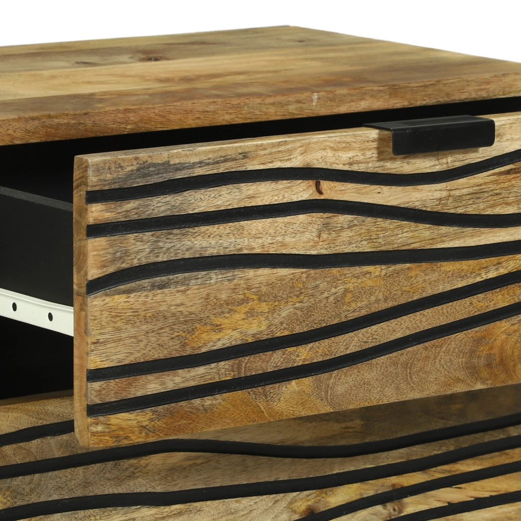 Mobile da comodino 50x33x60 cm Legno Massello Mango