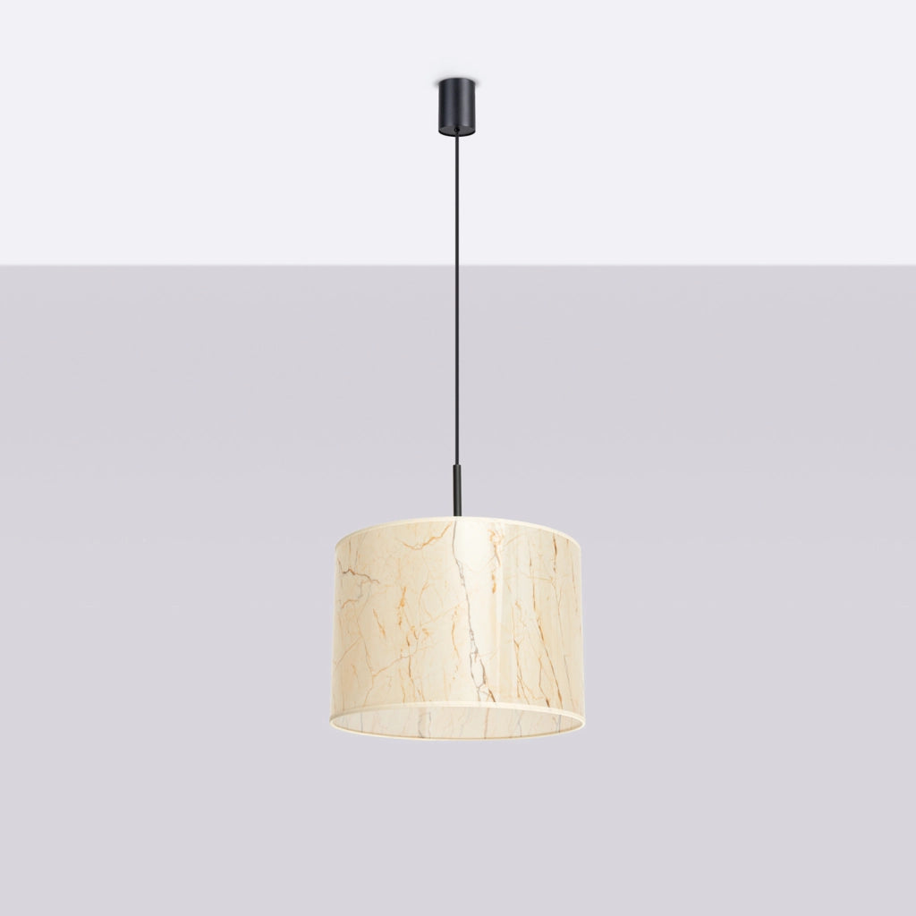 Lampada a sospensione PURELA marmo beige nero E27 40cm