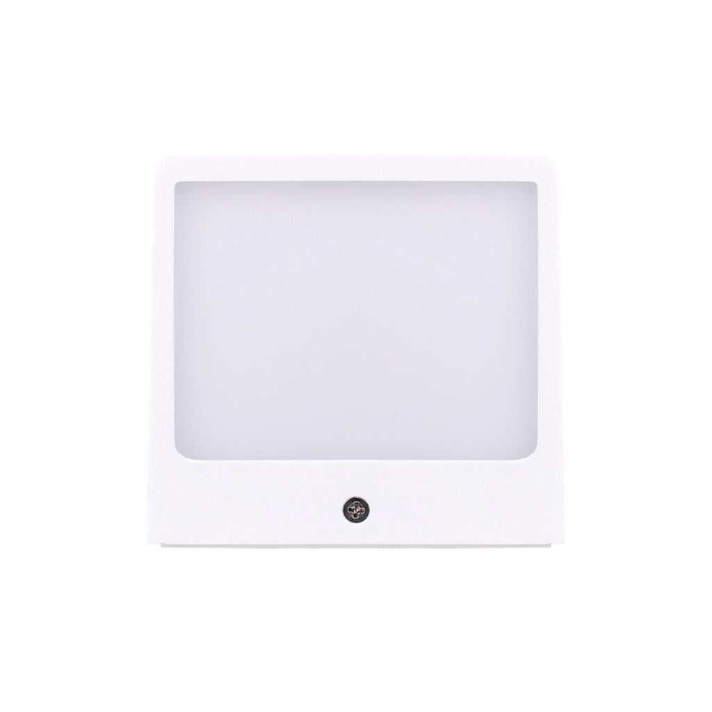 APPLIQUE LED CUBO DA ESTERNO IP54 IN ALLUMINIO BIANCO ILLUMINAZIONE NATURALE 4000K - IDEALE PER GIARDINI E FACCIATE