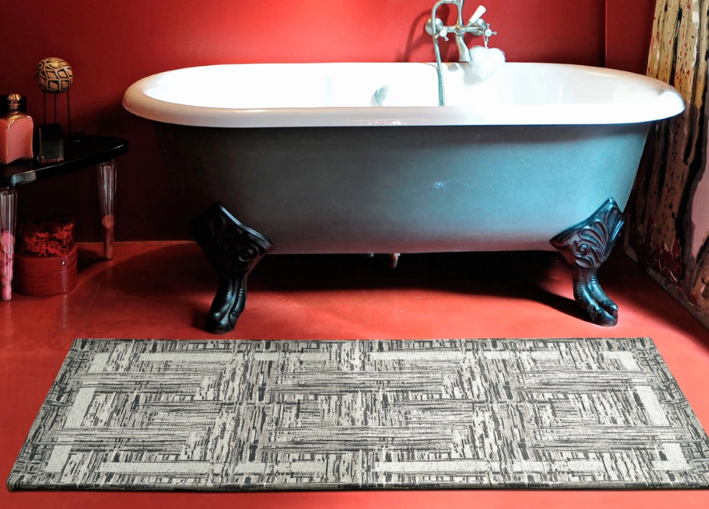 Tappeto Passatoia Cucina Corsia Retro Antiscivolo Disegno Bangkok By Suardi - 55x280 - Rosso