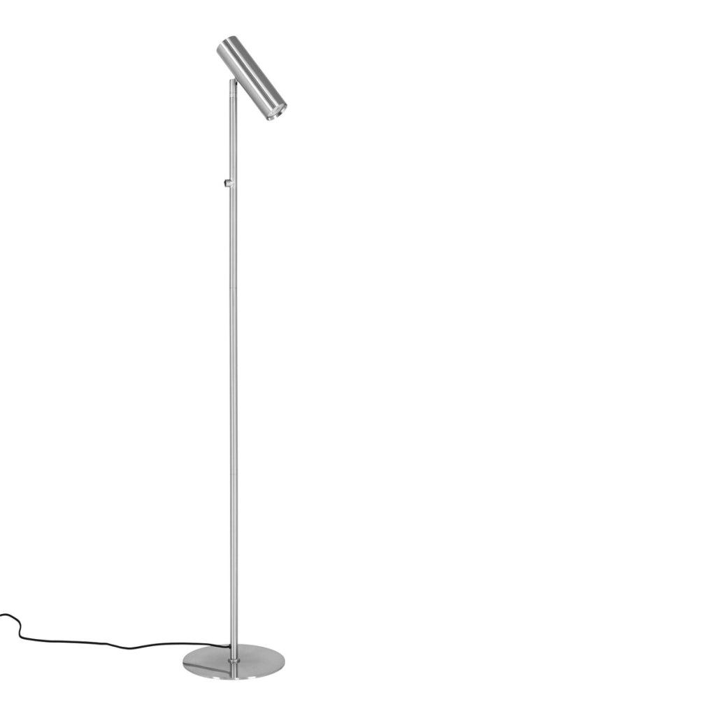 Lampada da Terra Paris, Argento, Metallo, 25x25x150 cm