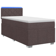 Letto box spring con materasso Marrone Scuro 90 x 200 cm 3452596
