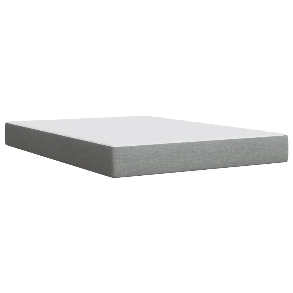 Giroletto a Molle con Materasso Grigio Chiaro160x200 cm Tessuto