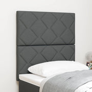 Testiera Design a Blocchi di Diamante Grigia Scura 80 cm in Tessuto