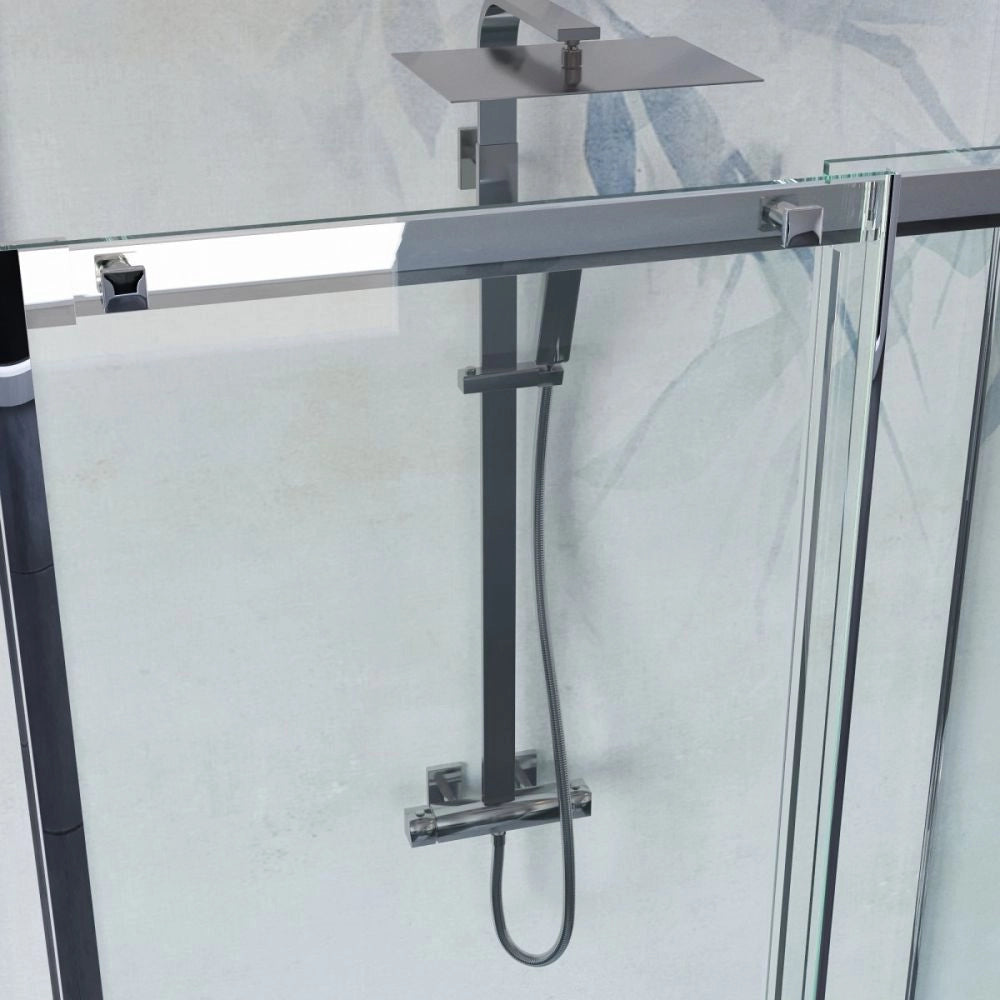 Box Doccia Anta Scorrevole Cristallo 8 mm Trasparente - Target - Misura: 150 x h200 cm 