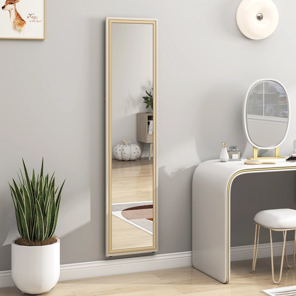 Specchio a Pieno Corpo Inclinabile o da Parete ¨C zephmum ¨C Bianco e Naturale