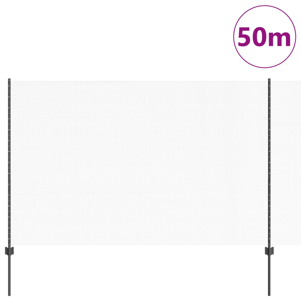 Pali per recinzione  22 pcs U-Channel grigio 150 cm acciaio