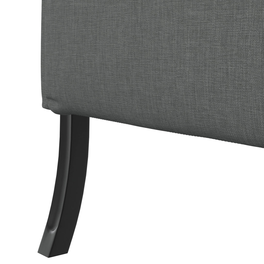 Divano Alto Grigio Scuro 109x56x121 cm Tessuto