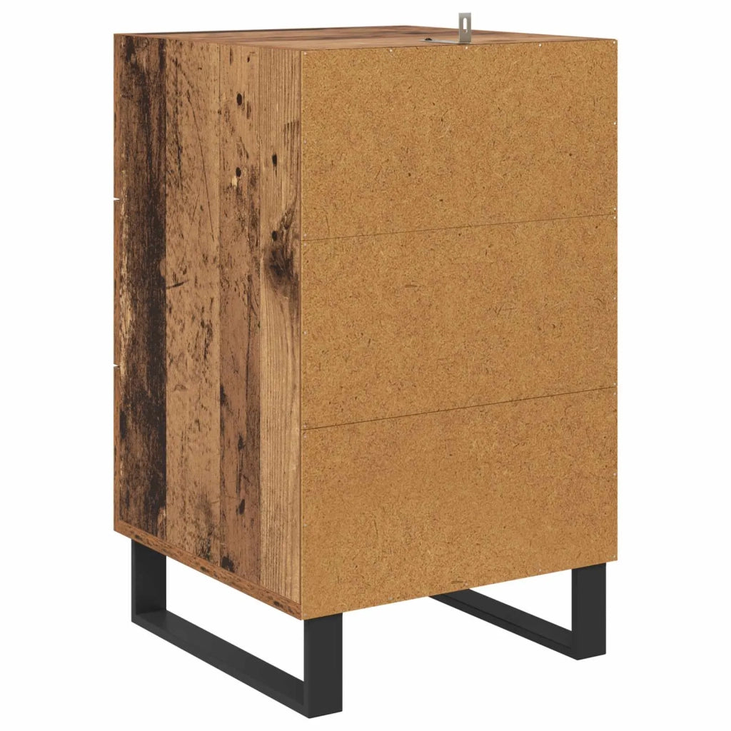 Armadio da Notte con cassetto Legno vecchio 40 x 40 x 66 cm