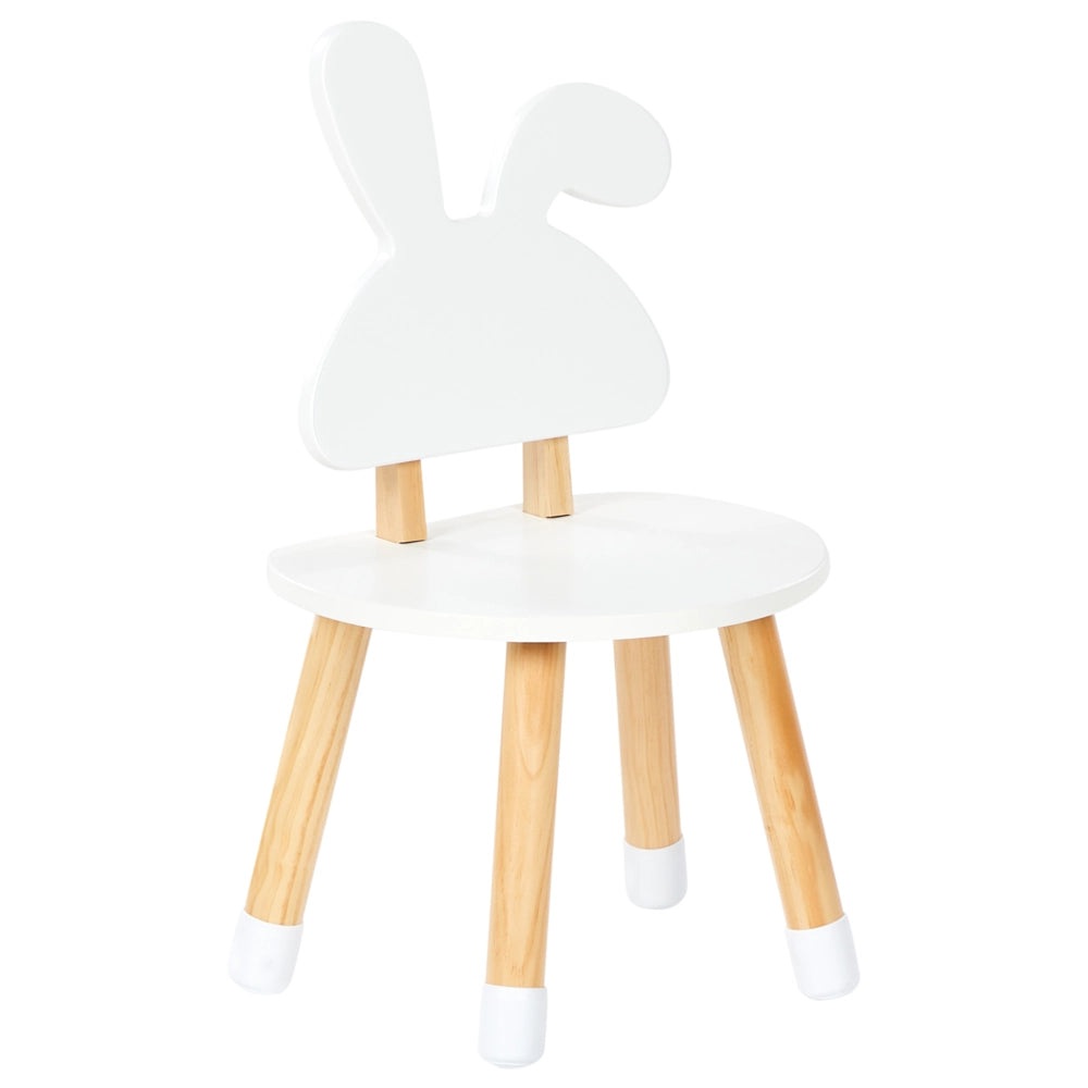 Set da tavola per bambini a 2 posti con sedie Tappi per gambe in MDF bianco e legno chiaro Cameretta per bambini alla moda
