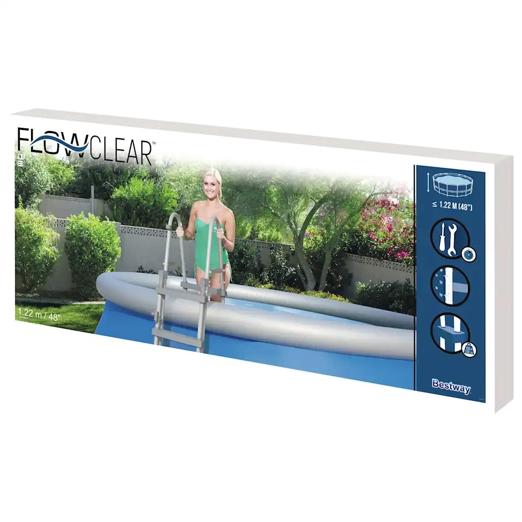 Bestway Scaletta di Sicurezza a 4 Gradini Flowclear 122 cm 3202644