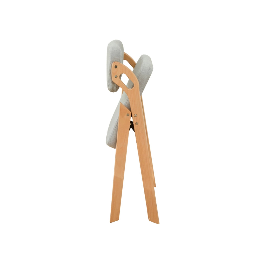 Sedia pieghevole imbottita con seduta sfoderabile in legno grigio