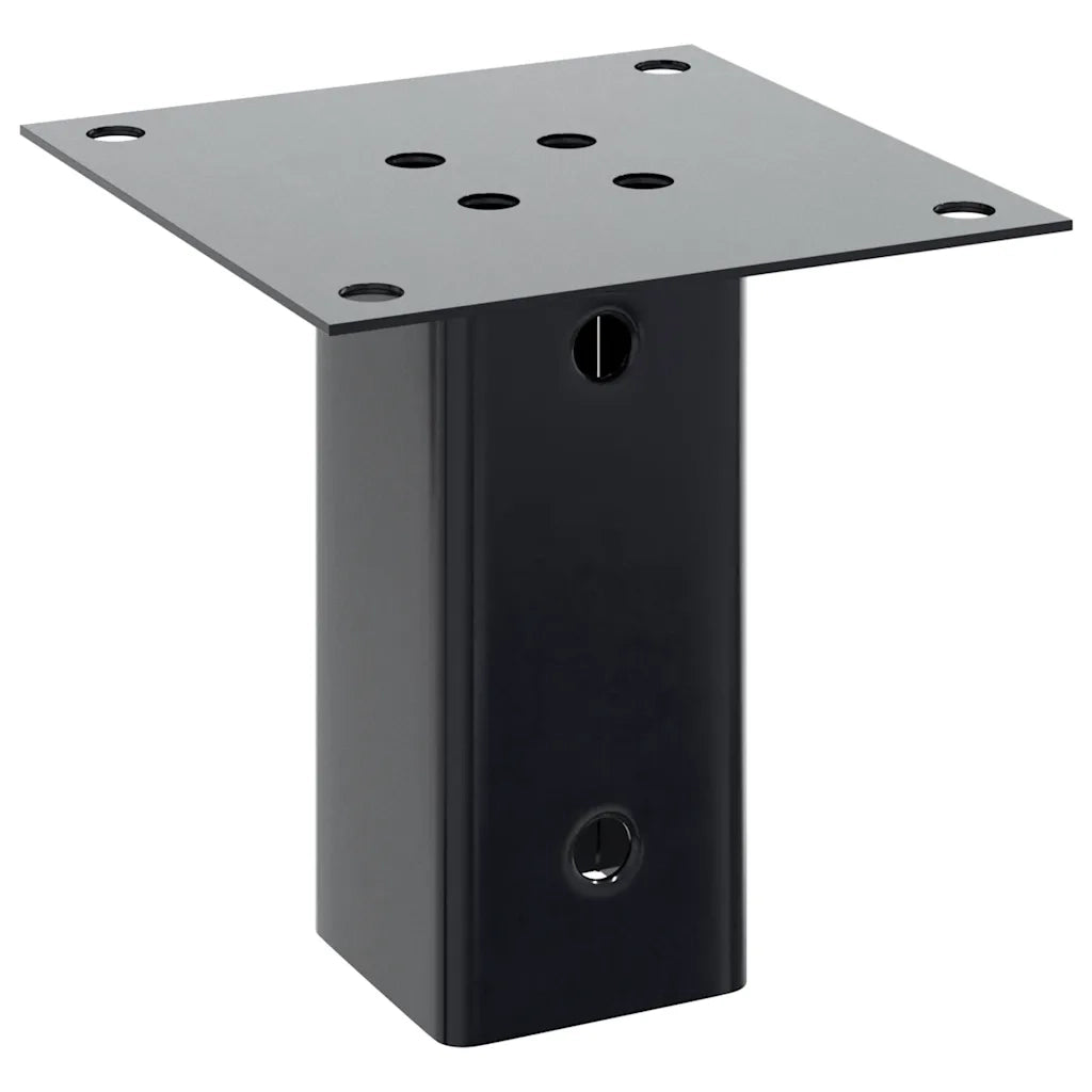 Basi per Pali Quadrati 4 pz 61x61 mm Acciaio Verniciato Polvere