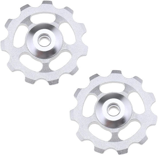 Derailleur posteriore per bicicletta da mountain bike - 11T ruota di ingranaggio in alluminio - compatibile con biciclette da mountain bike - colore argento