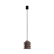 TOBA Lampadario con rosone marrone