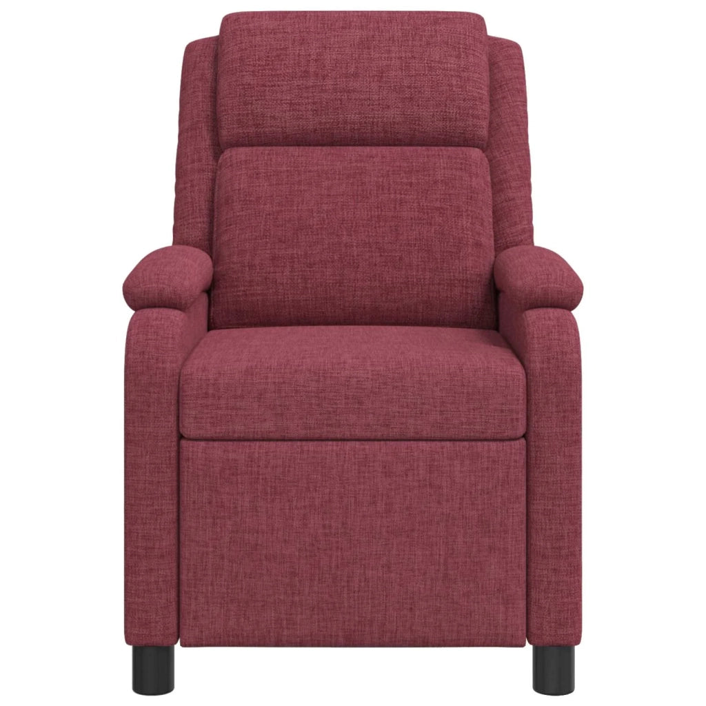 Divano Sedia-Poltrona reclinabile Rosso Vino Tessuto 233703
