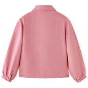 Camicetta da Bambina con Maniche a Lanterna Rosa Antico 116 15103