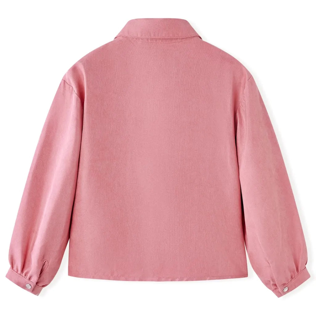 Camicetta da Bambina con Maniche a Lanterna Rosa Antico 116 15103