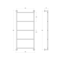 Lineabeta - Scaletta Porta asciugamani a muro Baketo in ottone verniciato nero