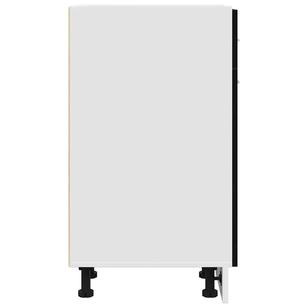 Armadio pensile | Mobile da Cucina Rovere Nero 30 x 46 x 81,5 cm Legno multistrato