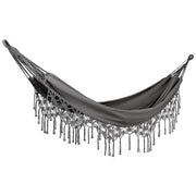 Amaca da giardino Sedile altalena in cotone grigio e poliestere per interni ed esterni in stile Boho
