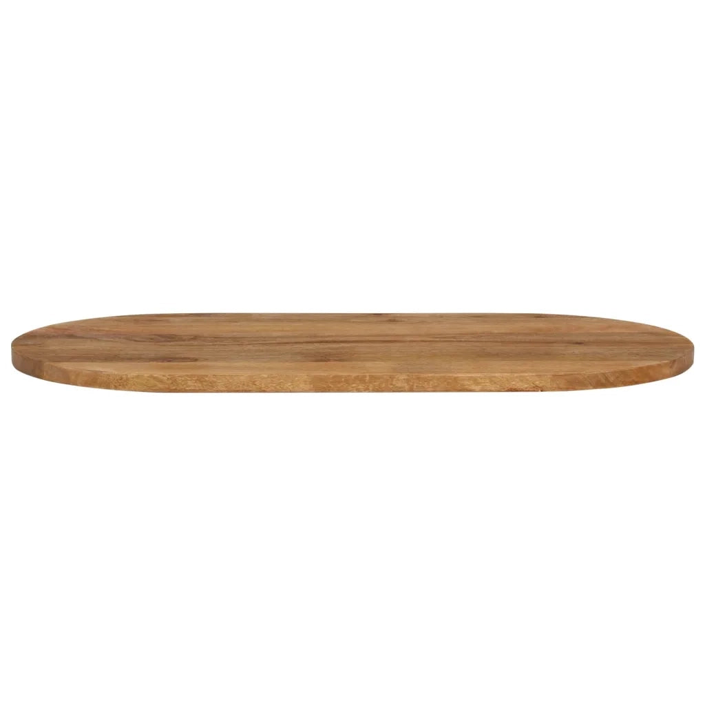Piano Tavolo 100x40x3,8 cm Ovale in Legno Massello di Mango 370154