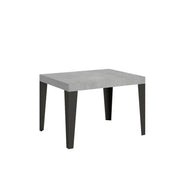 Tavolo allungabile 90/246x90 cm Flame colore cemento gambe antracite