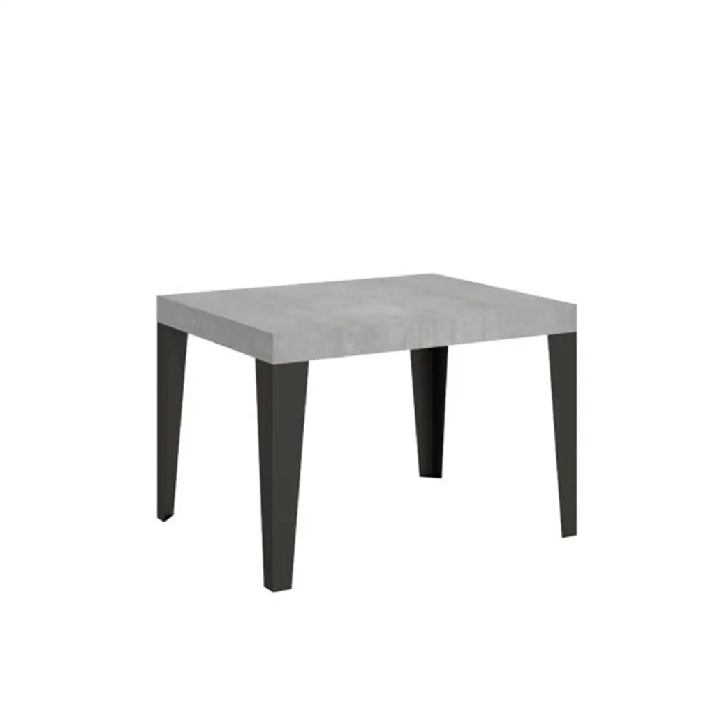 Tavolo allungabile 90/246x90 cm Flame colore cemento gambe antracite