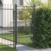 Cancello per recinzione HORST 100 x 175 cm Metallo Nero