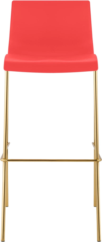 Set di 2 sgabelli da bar Hoover in plastica da 4 piedi color oro 4
