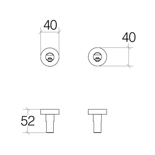Lineabeta - Coppia supporti mensola Baketo in ottone verniciato nero