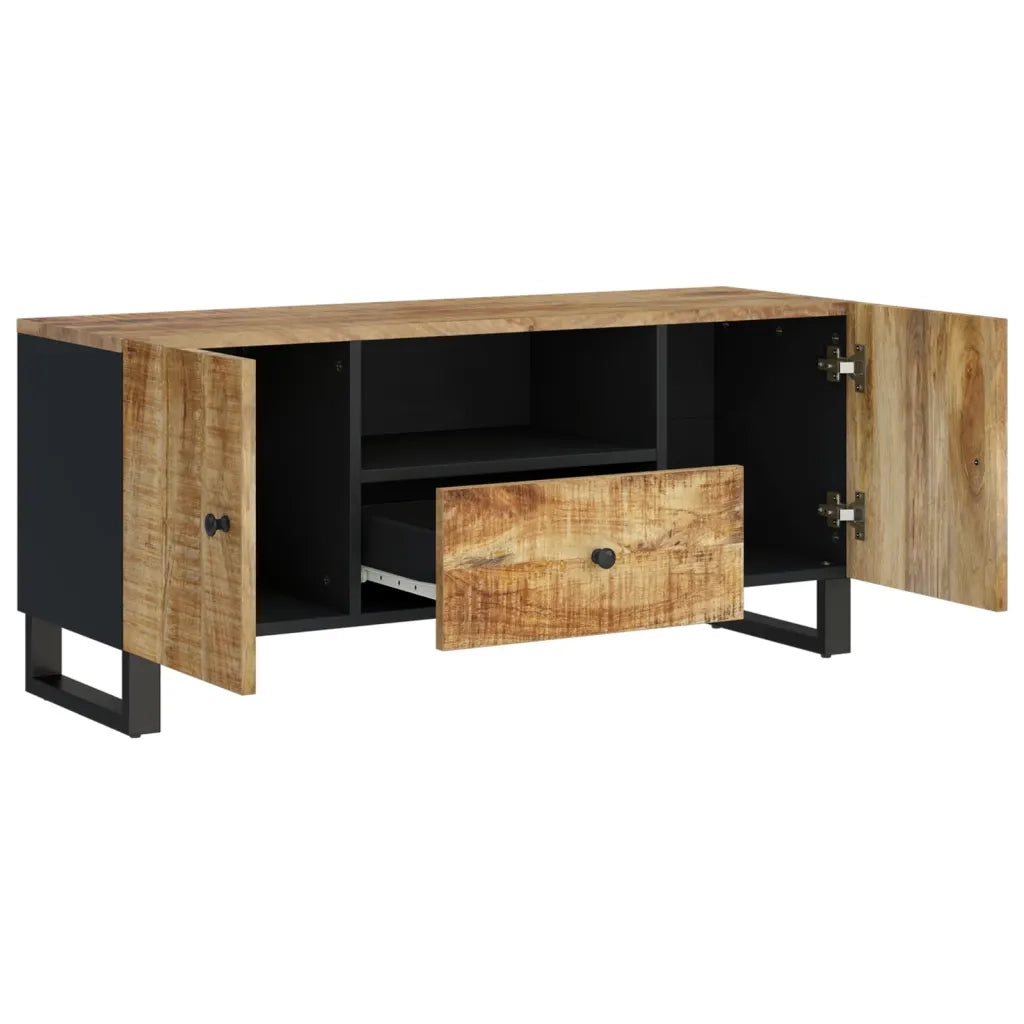 Mobile TV 105x33,5x46cm Legno Massello Mango Legno Multistrato 351958