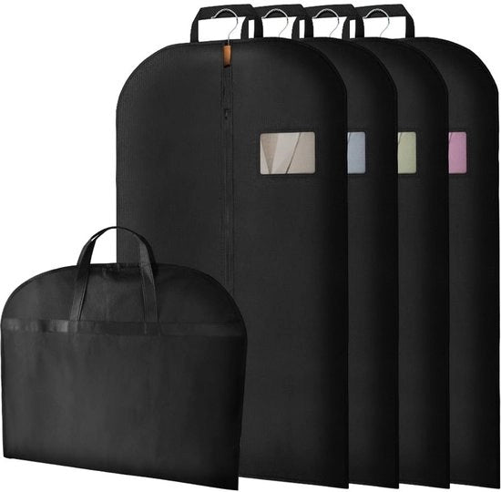 Set di 4 sacchi di protezione per abiti, sacchi impermeabili per abiti, borse di trasporto di alta qualità per abiti, sacchi di protezione respiranti per abiti e giacche (60 * 100 cm)