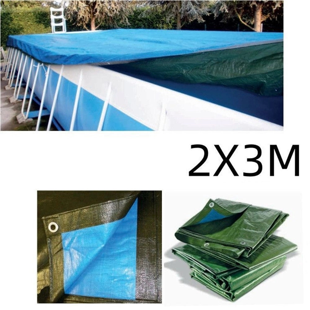 Trade Shop - Telone Rafia 100gr Copertura Per Piscina 2x3mt Impermeabile Resistente Occhielli 404434 -