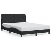 Letto matrimoniale | Letto per adulti | Giroletto senza Materasso Nero 120x200 cm Velluto