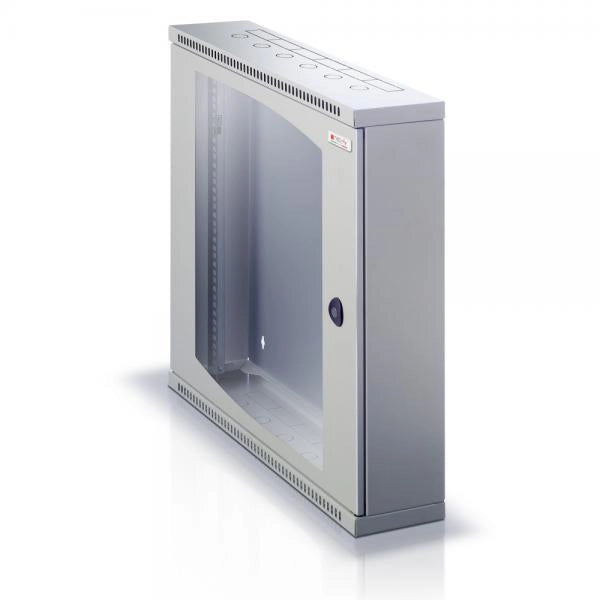 Armadio Rack 19'' Flat a muro p.30cm 6 unità sezione unica Grigio