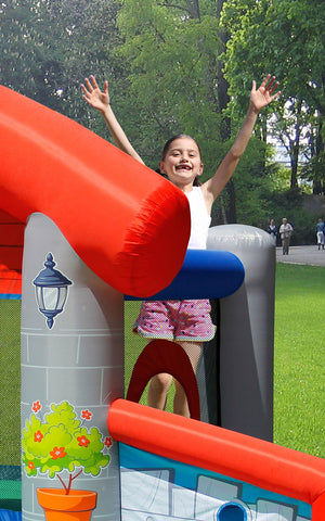 Castello Gonfiabile per Bambini Little Village 300x280x215 cm Portata Massima 135 kg