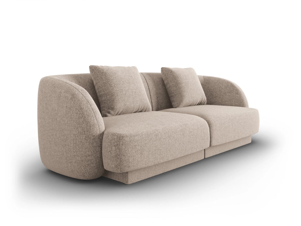 Cosmopolitan Design - Divano "Tulum" 2 posti in ciniglia beige 