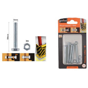 Trade Shop - Set 5 Pz Vite Viti Per Esterno A Testa Esagonali 6x50 Mm Con Dadi Dado M6 90918 -