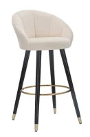 Sgabello Bar Prague Crema Cm 55X56X104