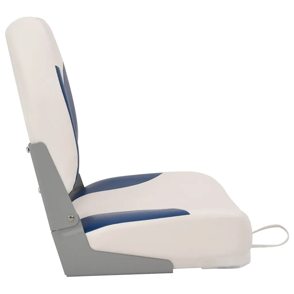 Sedile pieghevole per barca 1 set con Cuscino Blu-Bianco CFW4216660