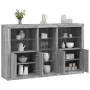 Credenza con Luci LED Grigio Sonoma 162x37x100 cmcod mxl 109862