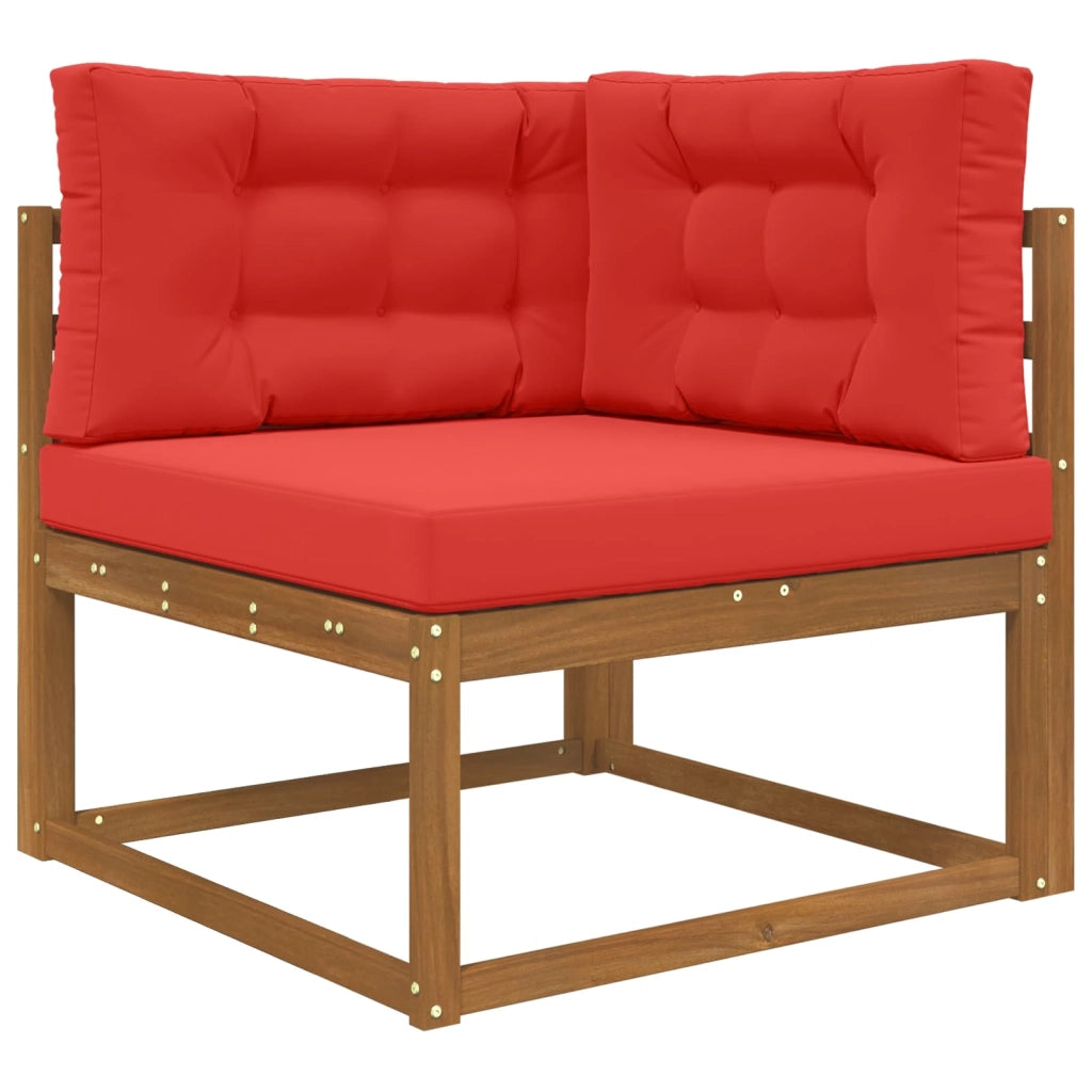 Cuscino per divano da esterno 3 pcs Rosso Poliestere