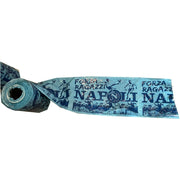 Trade Shop - Striscione Calcio Napoli Double Face Con Terzo Scudetto Bianco Azzurro 200 Metri -
