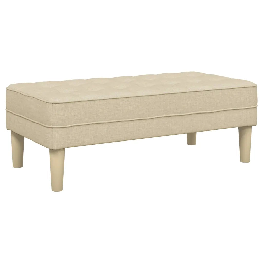 panchina con cuscino Crema 113 x 57 x 39 cm Tessuto 42001941