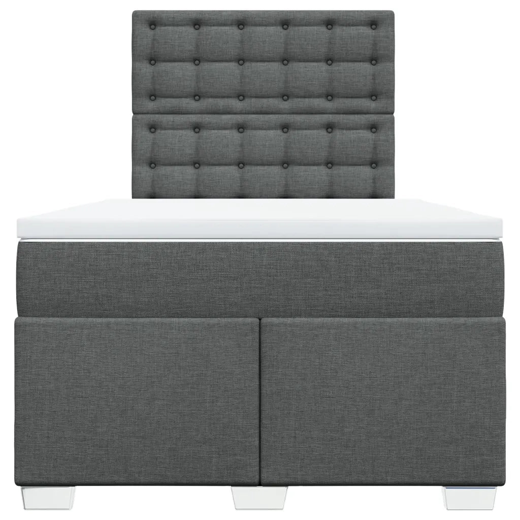 Giroletto a Molle con Materasso Grigio Scuro 120x190cm Tessuto 3290442