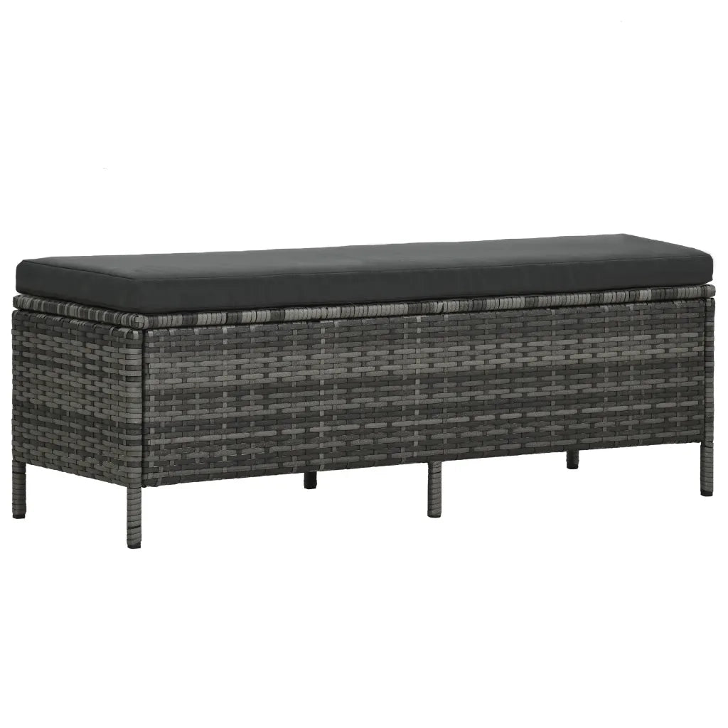 Set Divani da Giardino 3 pz con Cuscini in Polyrattan Grigio cod mxl 35153