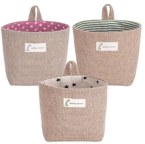Set di tovaglioli in lino - set da 3 pezzi - giallo - 100% lino naturale - 10 x 13 cm